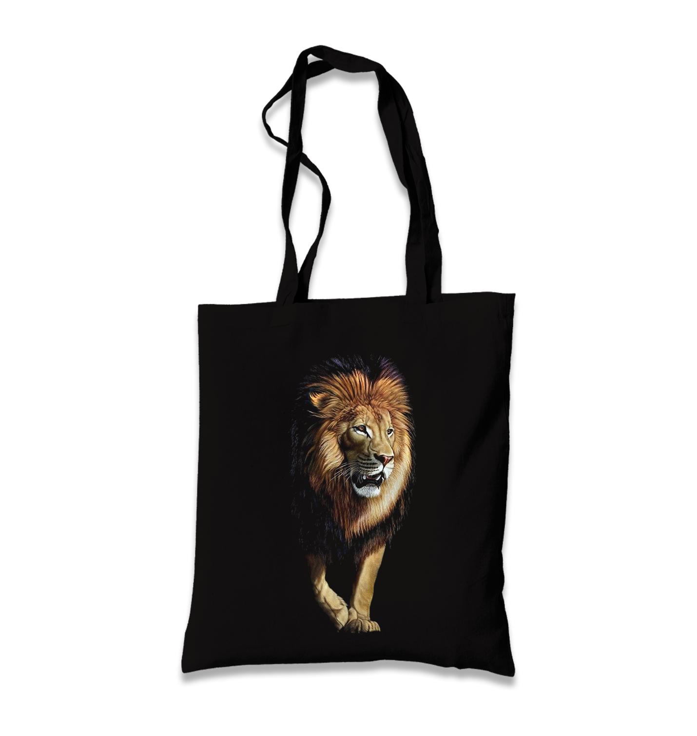 Lion II Black Canvas Totebag - Premium  from W.E.N.S. WIND - Just 4990! Shop now at W.E.N.S. WIND