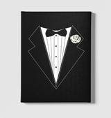 Groom Suit Black Canvas Wall Art 35x40cm - Premium  from W.E.N.S. WIND - Just 7990! Shop now at W.E.N.S. WIND