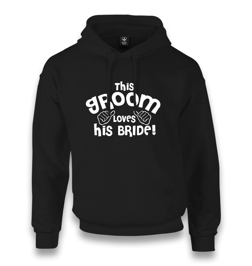 This Broom Loves His Bride Unisex Black Hoodie - Premium  from W.E.N.S. WIND - Just 11990! Shop now at W.E.N.S. WIND