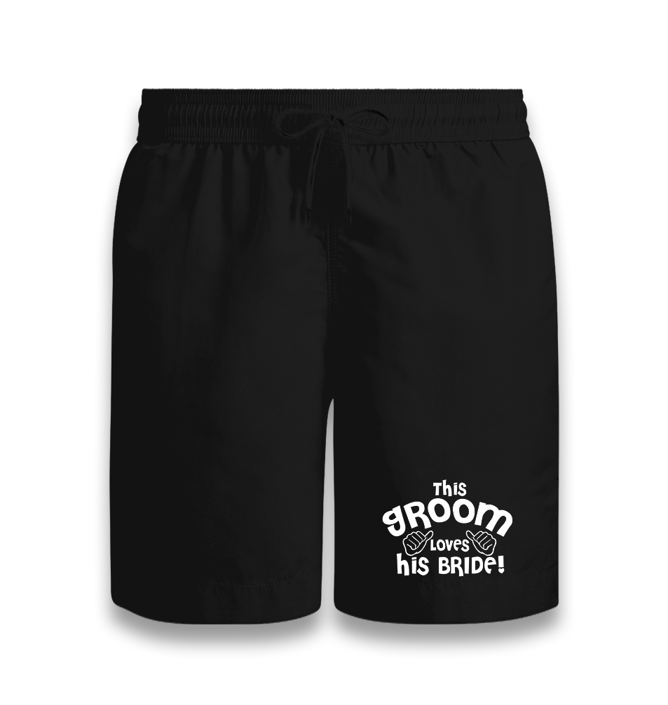 This Broom Loves His Bride Black Shorts - Premium  from W.E.N.S. WIND - Just 7990! Shop now at W.E.N.S. WIND