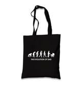 The Evolution of Dad Black Canvas Totebag - Premium  from W.E.N.S. WIND - Just 4990! Shop now at W.E.N.S. WIND