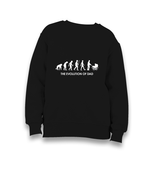 The Evolution of Dad Kid's Black Sweatshirt - Premium  from W.E.N.S. WIND - Just 7990! Shop now at W.E.N.S. WIND