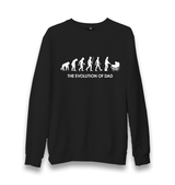 The Evolution of Dad Unisex Black Sweatshirt - Premium  from W.E.N.S. WIND - Just 10990! Shop now at W.E.N.S. WIND