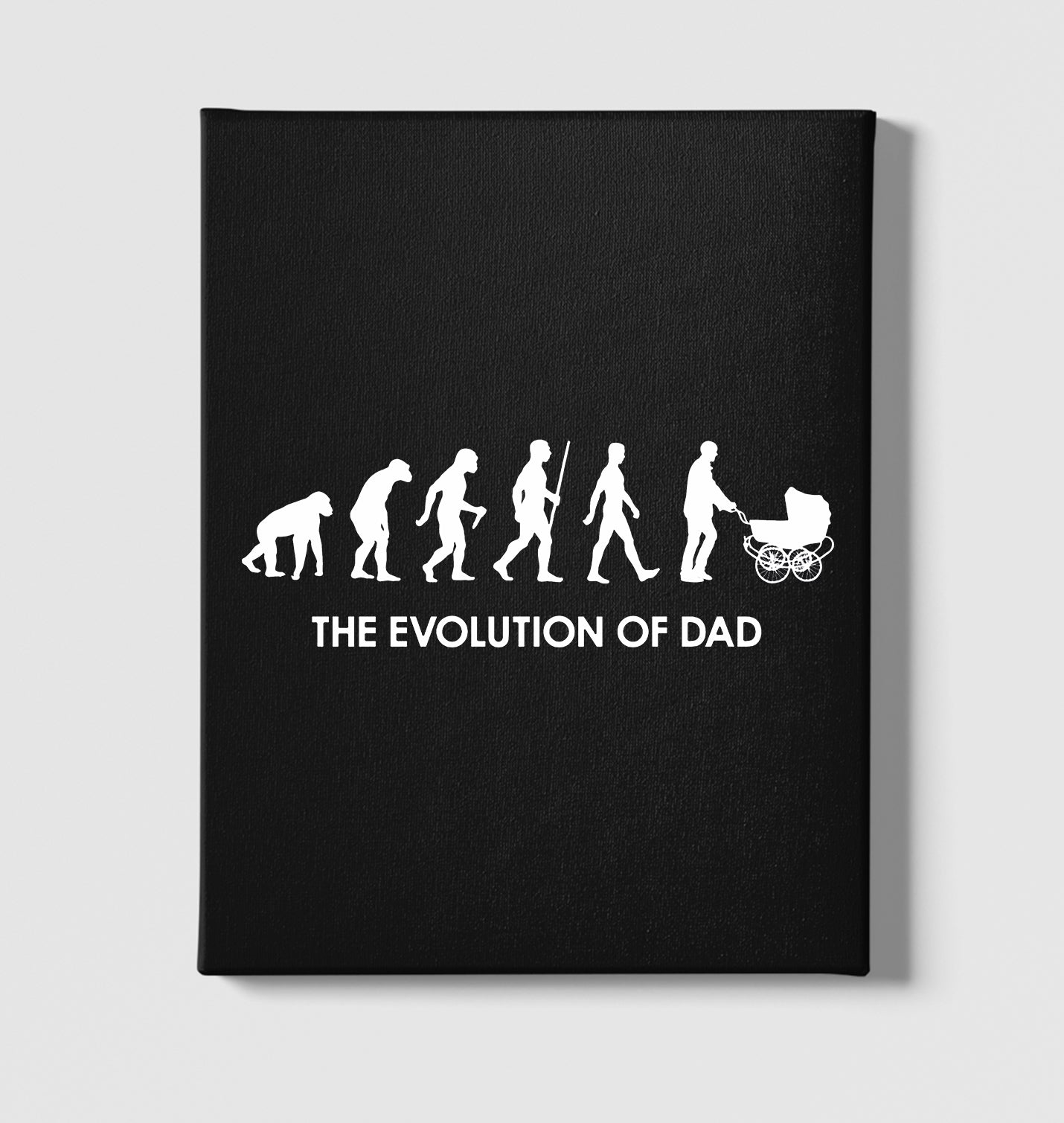 The Evolution of Dad Black Canvas Wall Art 35x40cm - Premium  from W.E.N.S. WIND - Just 7990! Shop now at W.E.N.S. WIND