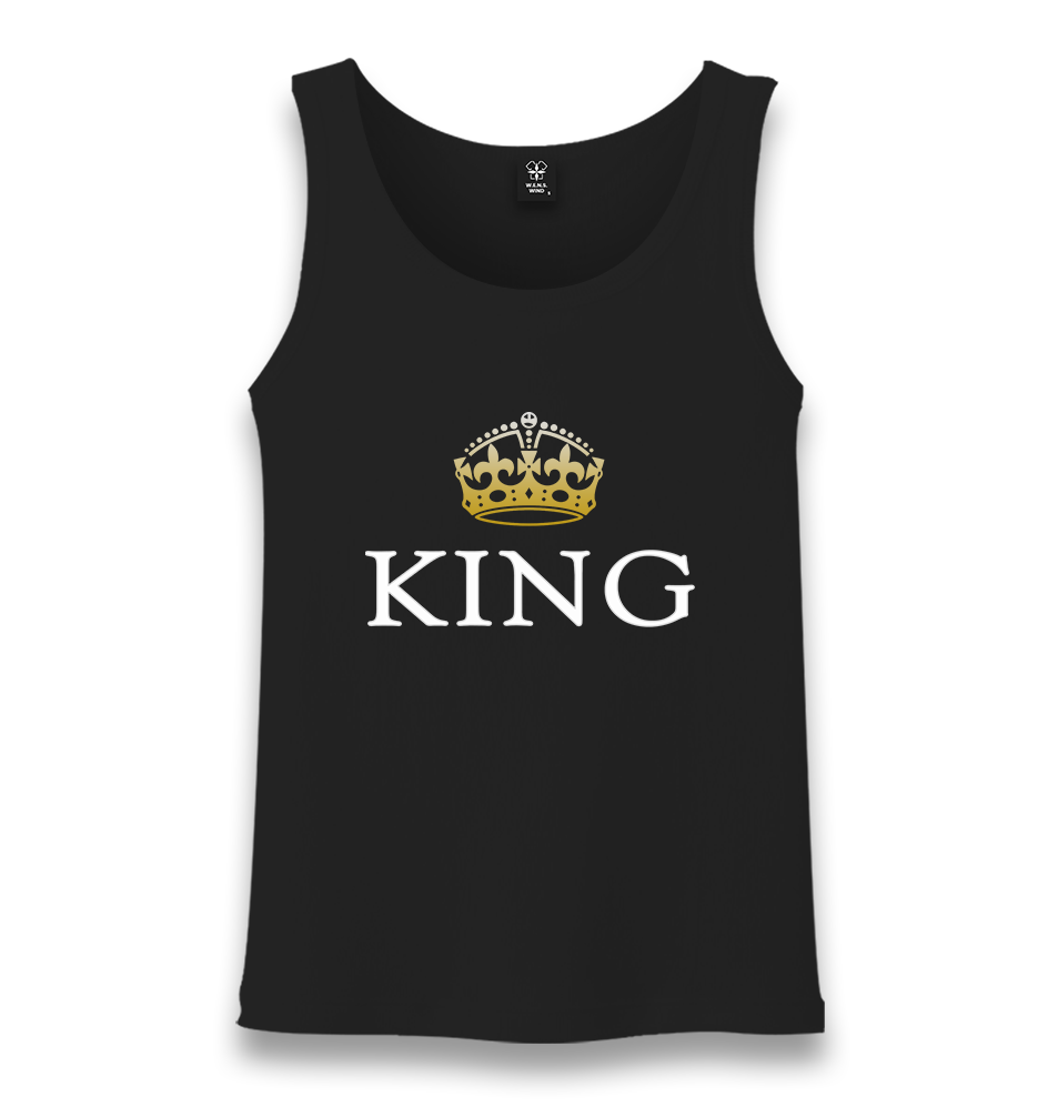 King Unisex Black Tank Top - Premium  from W.E.N.S. WIND - Just 6490! Shop now at W.E.N.S. WIND