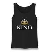 King Unisex Black Tank Top - Premium  from W.E.N.S. WIND - Just 6490! Shop now at W.E.N.S. WIND