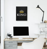 King Black Canvas Wall Art 35x40cm - Premium  from W.E.N.S. WIND - Just 7990! Shop now at W.E.N.S. WIND