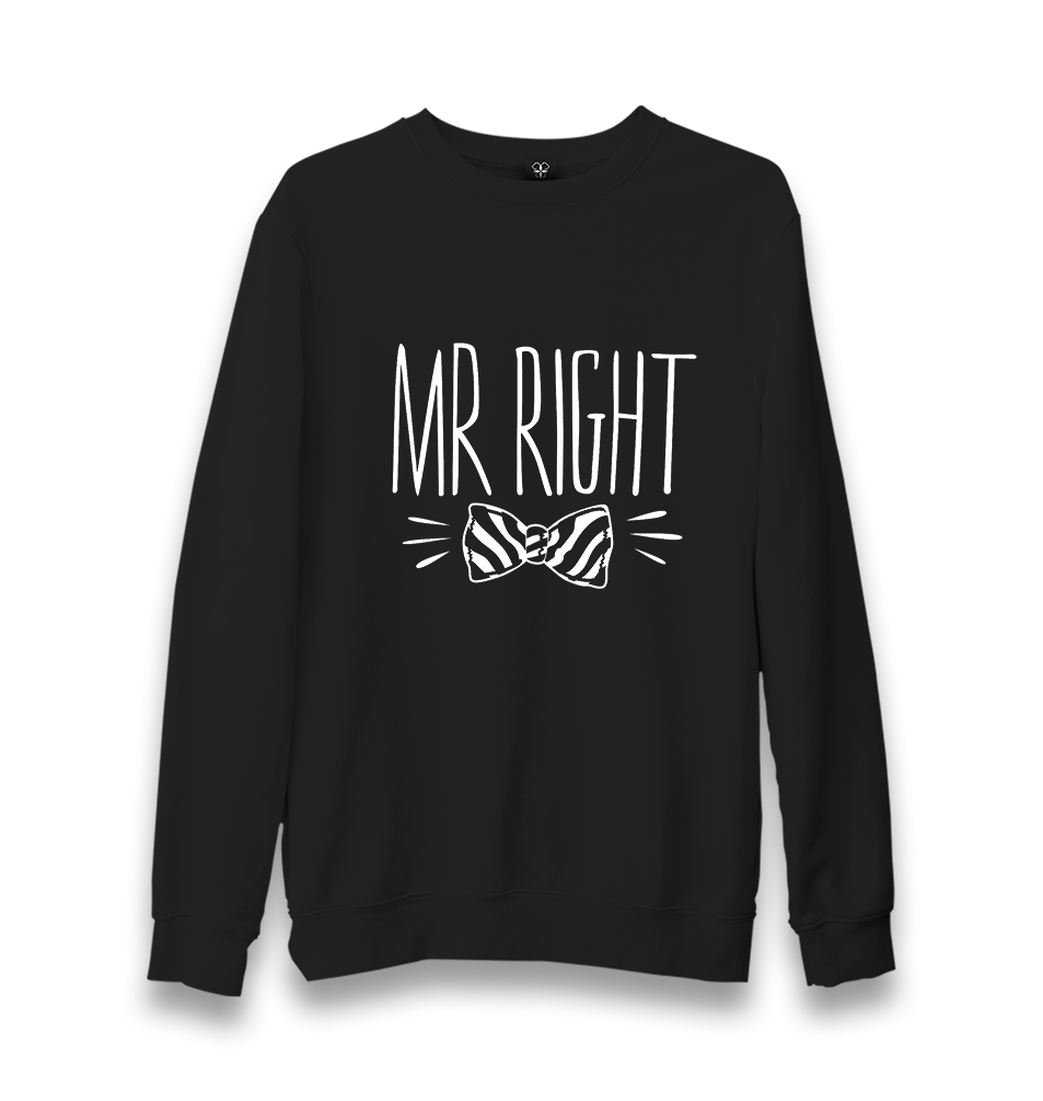 Mr. Right Bow Tie Unisex Black Sweatshirt - Premium  from W.E.N.S. WIND - Just 10990! Shop now at W.E.N.S. WIND