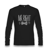 Mr. Right Bow Tie Unisex Black Longsleeve - Premium  from W.E.N.S. WIND - Just 7990! Shop now at W.E.N.S. WIND