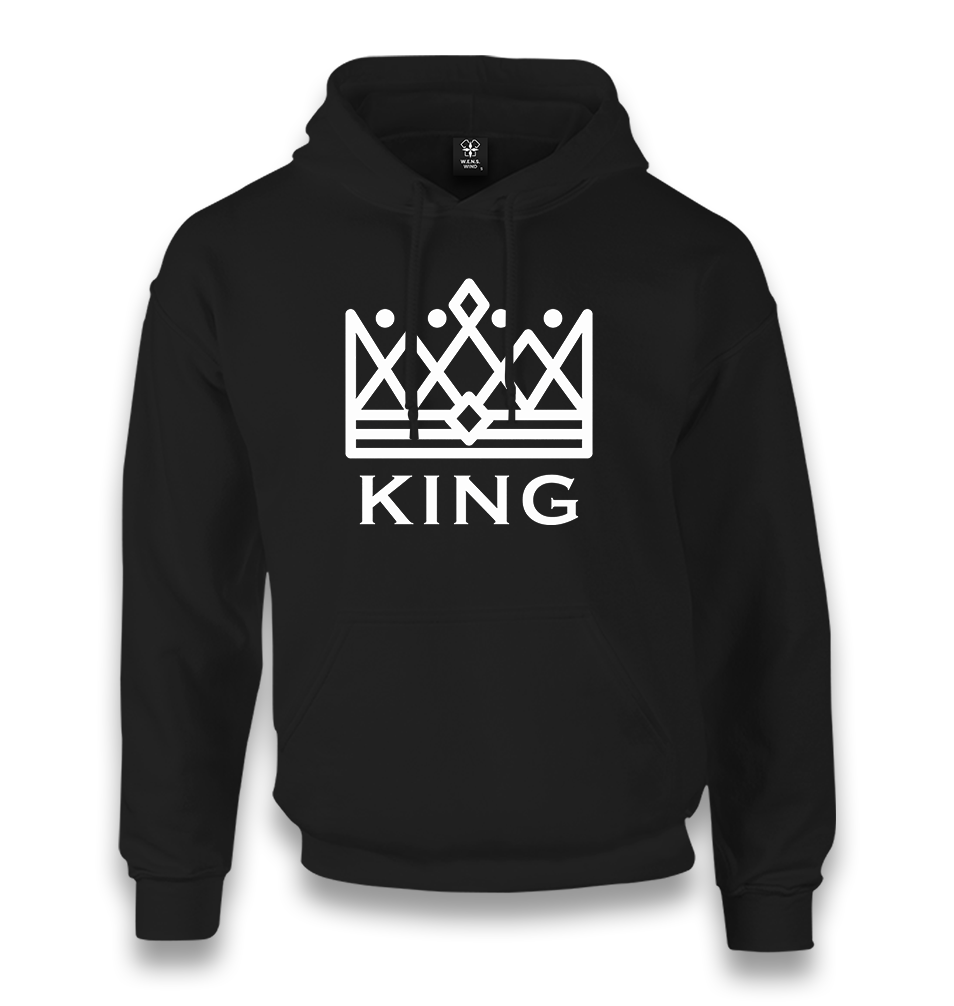 King and Queen-King Unisex Black Hoodie - Premium  from W.E.N.S. WIND - Just 11990! Shop now at W.E.N.S. WIND