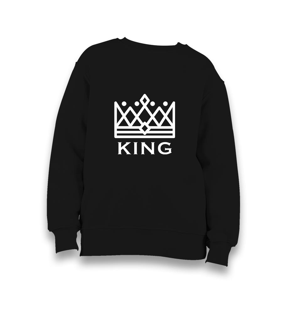 King and Queen-King Kid's Black Sweatshirt - Premium  from W.E.N.S. WIND - Just 7990! Shop now at W.E.N.S. WIND