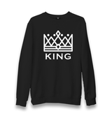 King and Queen-King Unisex Black Sweatshirt - Premium  from W.E.N.S. WIND - Just 10990! Shop now at W.E.N.S. WIND