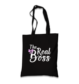 The Real Boss Black Canvas Totebag - Premium  from W.E.N.S. WIND - Just 4990! Shop now at W.E.N.S. WIND