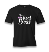 The Real Boss Men's Black Tshirt - Premium  from W.E.N.S. WIND - Just 6490! Shop now at W.E.N.S. WIND