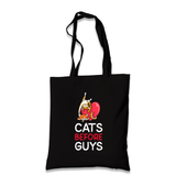 Cats Before Guys Black Canvas Totebag - Premium  from W.E.N.S. WIND - Just 4990! Shop now at W.E.N.S. WIND