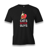 Cats Before Guys Men's Black Tshirt - Premium  from W.E.N.S. WIND - Just 6490! Shop now at W.E.N.S. WIND