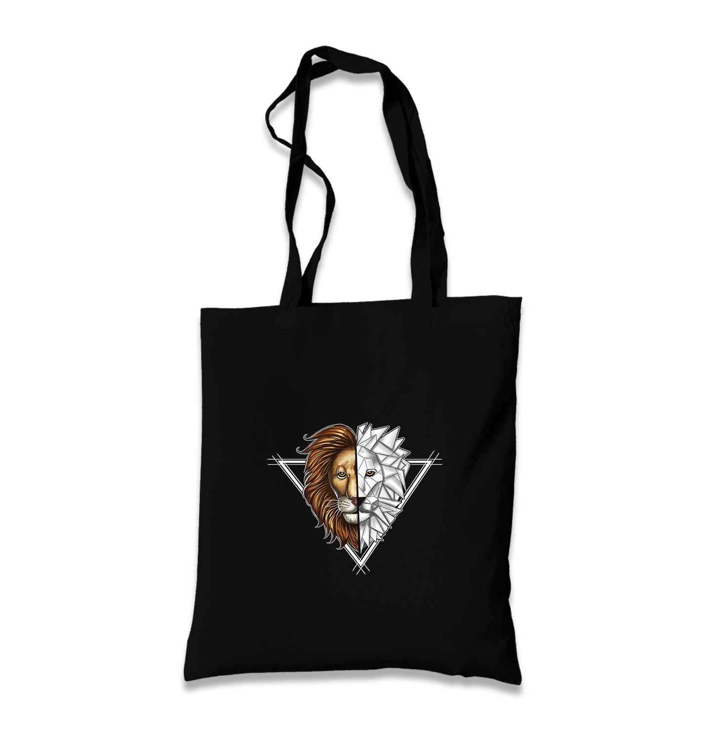 Lion Triangle Black Canvas Totebag - Premium  from W.E.N.S. WIND - Just 4990! Shop now at W.E.N.S. WIND