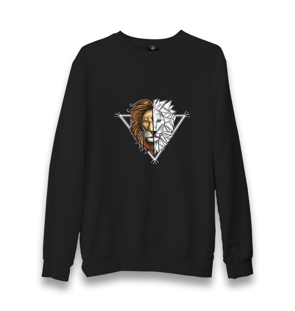 Lion Triangle Unisex Black Sweatshirt - Premium  from W.E.N.S. WIND - Just 10990! Shop now at W.E.N.S. WIND