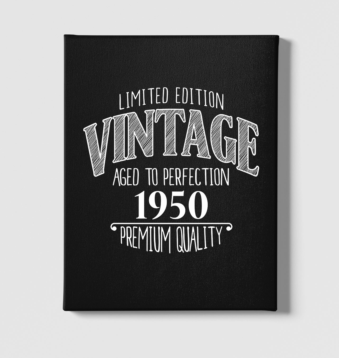 Vintage Premium 1950 Black Canvas Wall Art 35x40cm - Premium  from W.E.N.S. WIND - Just 7990! Shop now at W.E.N.S. WIND