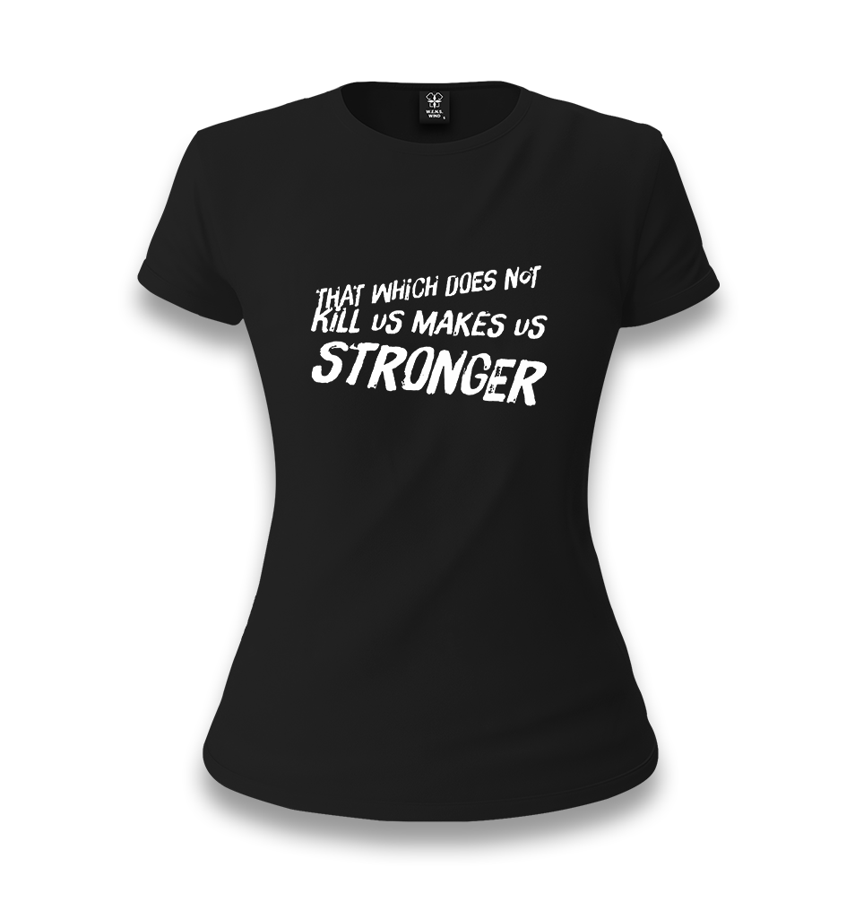 Make Stronger Women's Black T-shirt - Premium  from W.E.N.S. WIND - Just 6490! Shop now at W.E.N.S. WIND