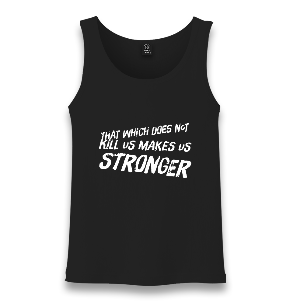 Make Stronger Unisex Black Tank Top - Premium  from W.E.N.S. WIND - Just 6490! Shop now at W.E.N.S. WIND