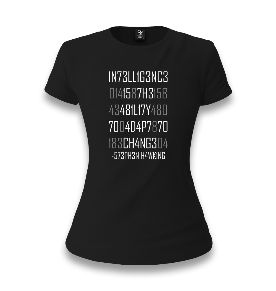 Stephen Hawking - Change Women's Black T-shirt - Premium  from W.E.N.S. WIND - Just 6490! Shop now at W.E.N.S. WIND