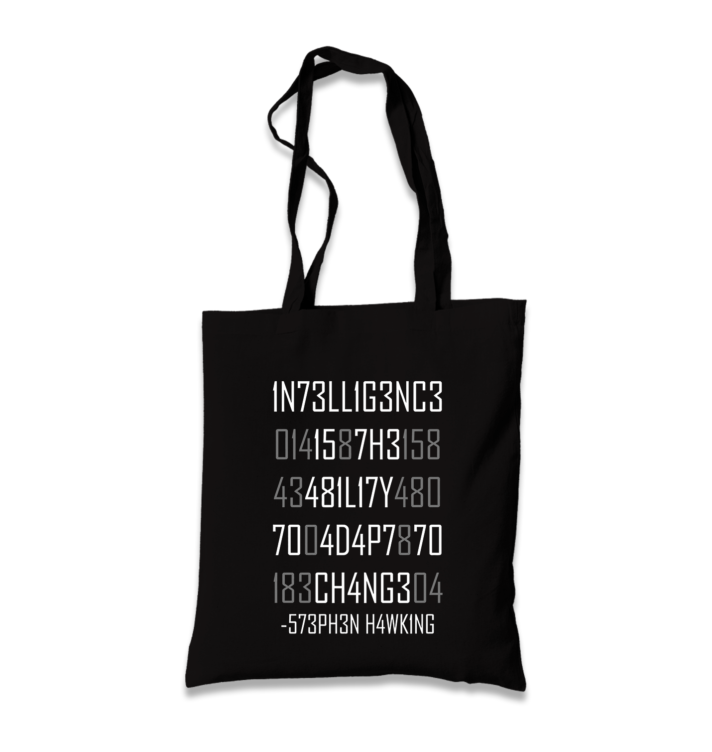 Stephan Hawking - Change Black Canvas Totebag - Premium  from W.E.N.S. WIND - Just 4990! Shop now at W.E.N.S. WIND