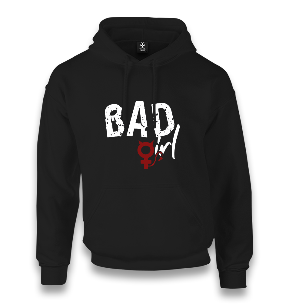 Bad Girl-Sign Unisex Black Hoodie - Premium  from W.E.N.S. WIND - Just 11990! Shop now at W.E.N.S. WIND
