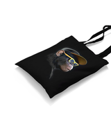 Gorilla with Glasses Black Canvas Totebag - Premium  from W.E.N.S. WIND - Just 4990! Shop now at W.E.N.S. WIND