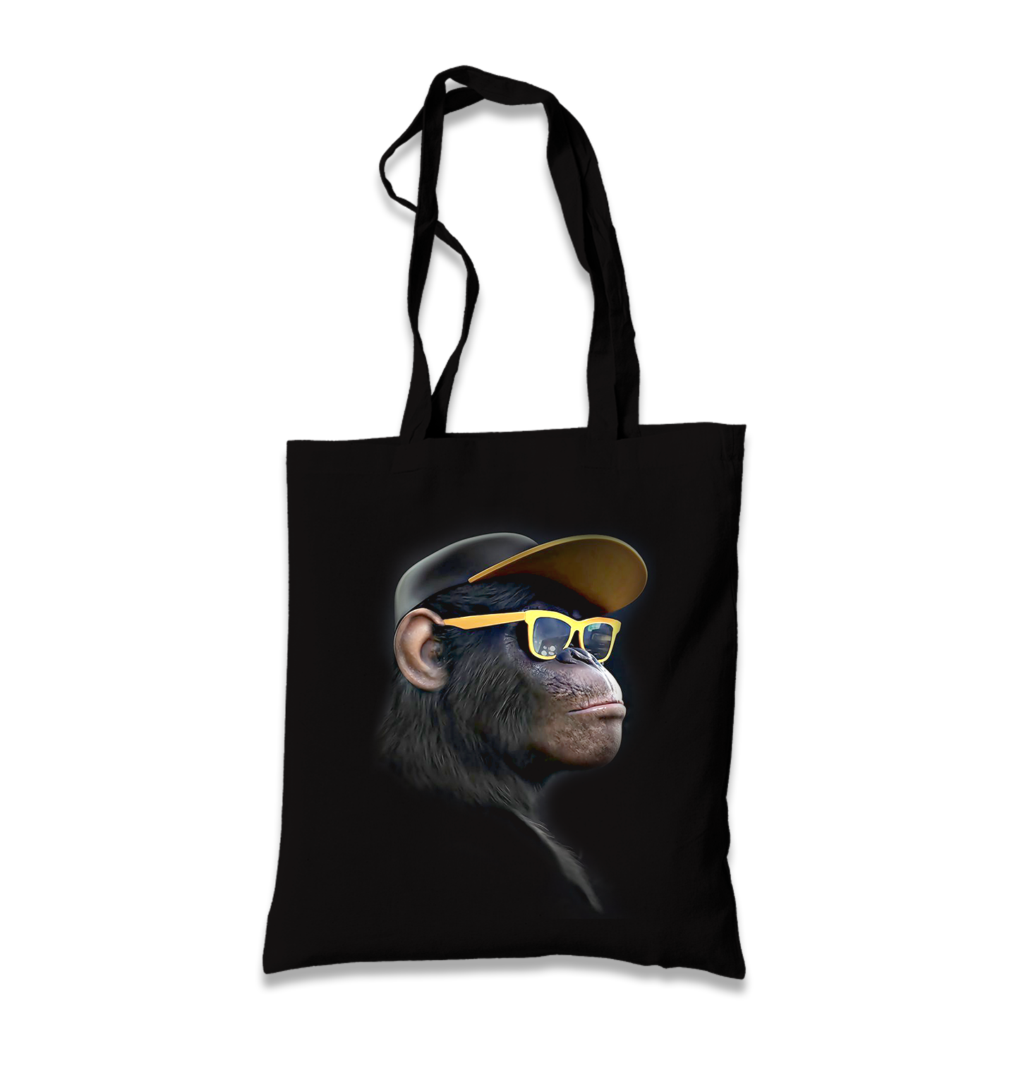 Gorilla with Glasses Black Canvas Totebag - Premium  from W.E.N.S. WIND - Just 4990! Shop now at W.E.N.S. WIND