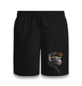 Gorilla with Glasses Black Shorts - Premium  from W.E.N.S. WIND - Just 7990! Shop now at W.E.N.S. WIND