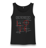 Love Math Unisex Black Tank Top - Premium  from W.E.N.S. WIND - Just 6490! Shop now at W.E.N.S. WIND