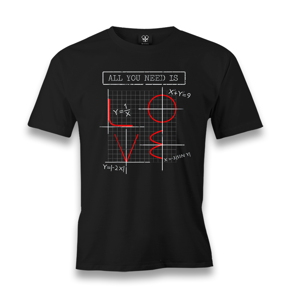 Love Math Men's Black Tshirt - Premium  from W.E.N.S. WIND - Just 6490! Shop now at W.E.N.S. WIND