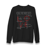 Love Math Unisex Black Sweatshirt - Premium  from W.E.N.S. WIND - Just 10990! Shop now at W.E.N.S. WIND