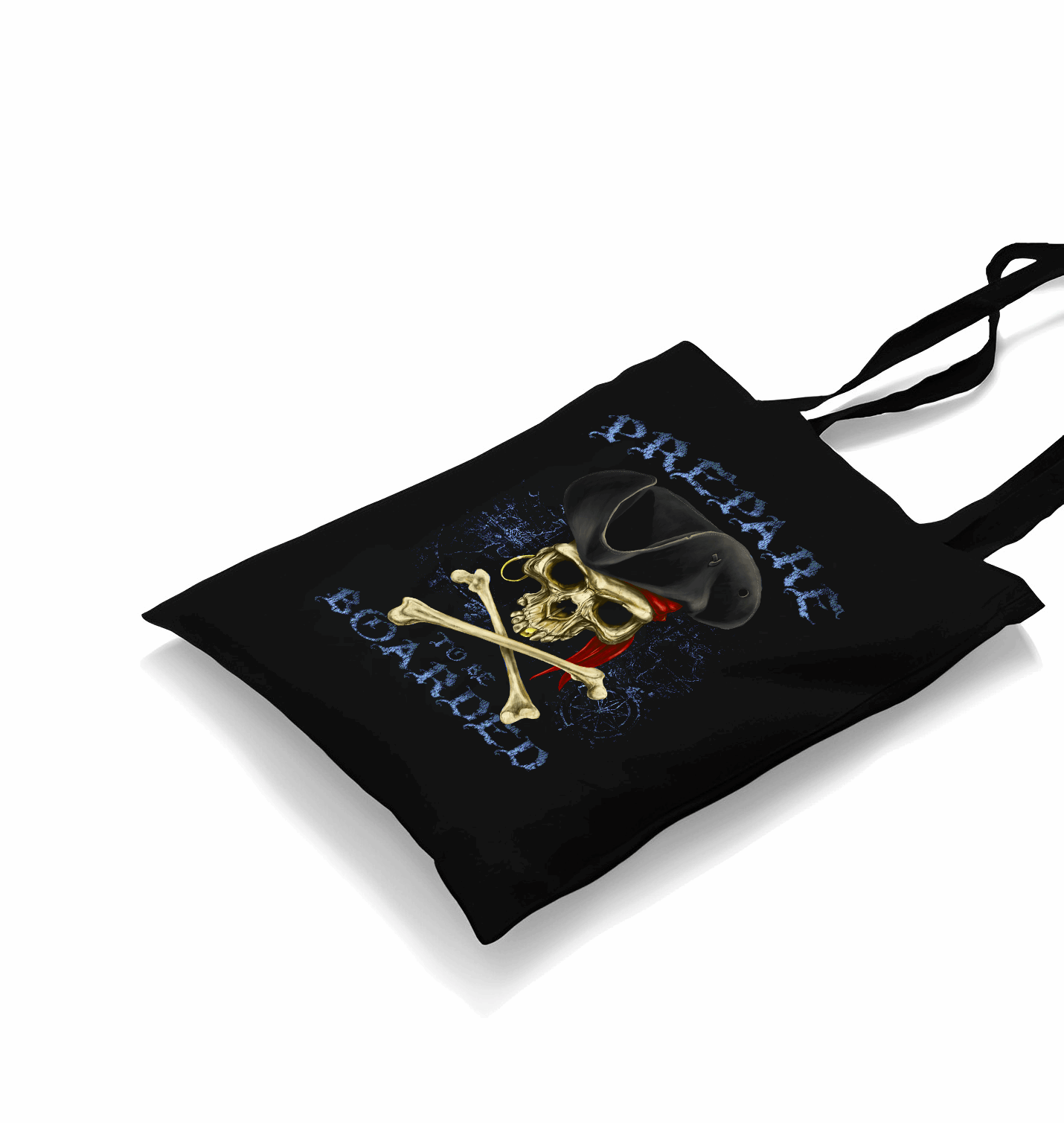 All Seas Pirate Skull Black Canvas Totebag - Premium  from W.E.N.S. WIND - Just 4990! Shop now at W.E.N.S. WIND