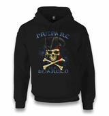 All Seas Pirate - Prepare to be Boarded Unisex Black Hoodie - Premium Unisex Hoodie from W.E.N.S. WIND - Just 11990! Shop now at W.E.N.S. WIND