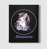 Mamacorn Flower Black Canvas Wall Art 35x40cm - Premium  from W.E.N.S. WIND - Just 7990! Shop now at W.E.N.S. WIND