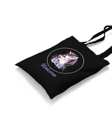 Unicorn Flower Black Canvas Totebag - Premium  from W.E.N.S. WIND - Just 4990! Shop now at W.E.N.S. WIND