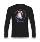 Unicorn Flower Unisex Black Longsleeve - Premium  from W.E.N.S. WIND - Just 7990! Shop now at W.E.N.S. WIND