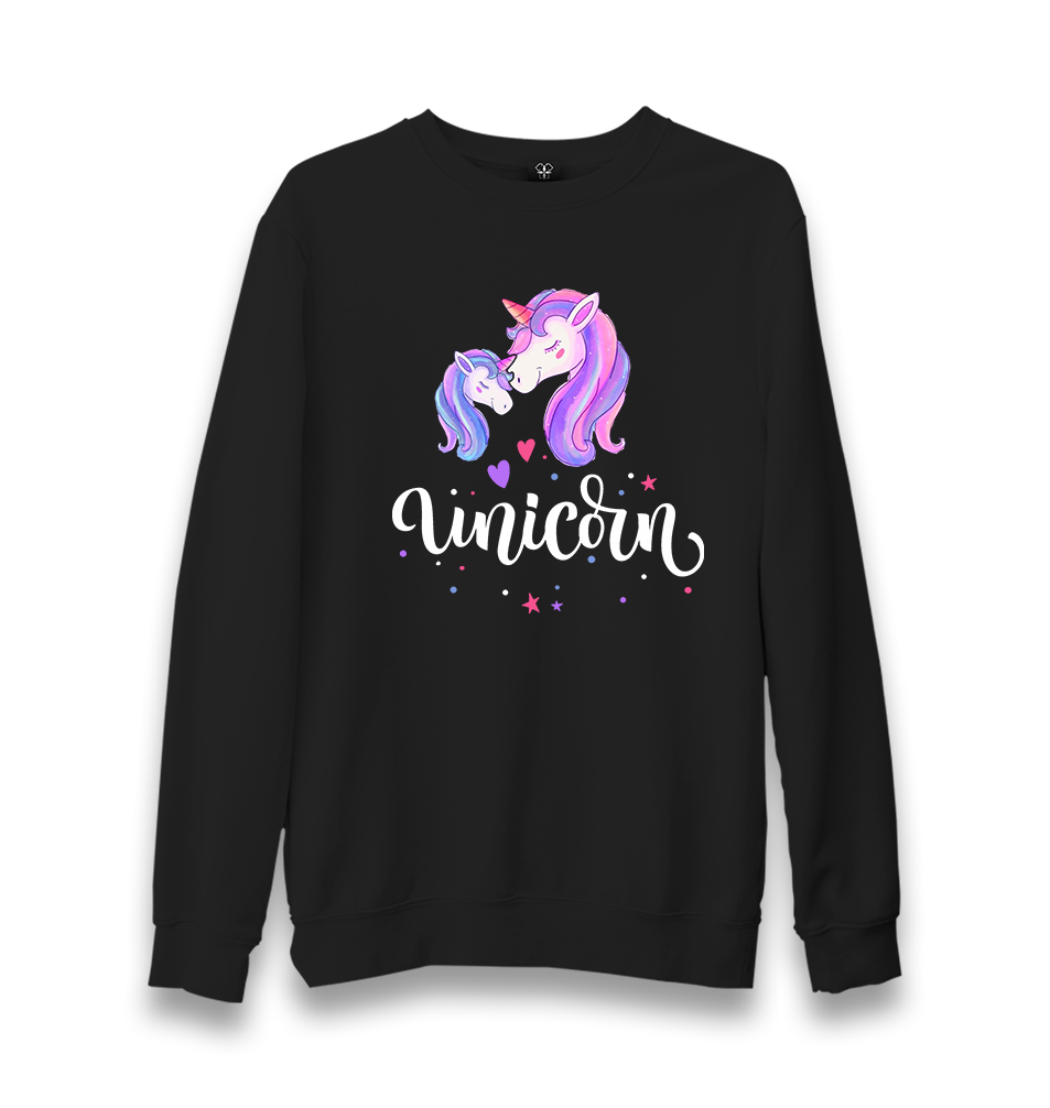 Unicorn Unisex Black Sweatshirt - Premium  from W.E.N.S. WIND - Just 10990! Shop now at W.E.N.S. WIND