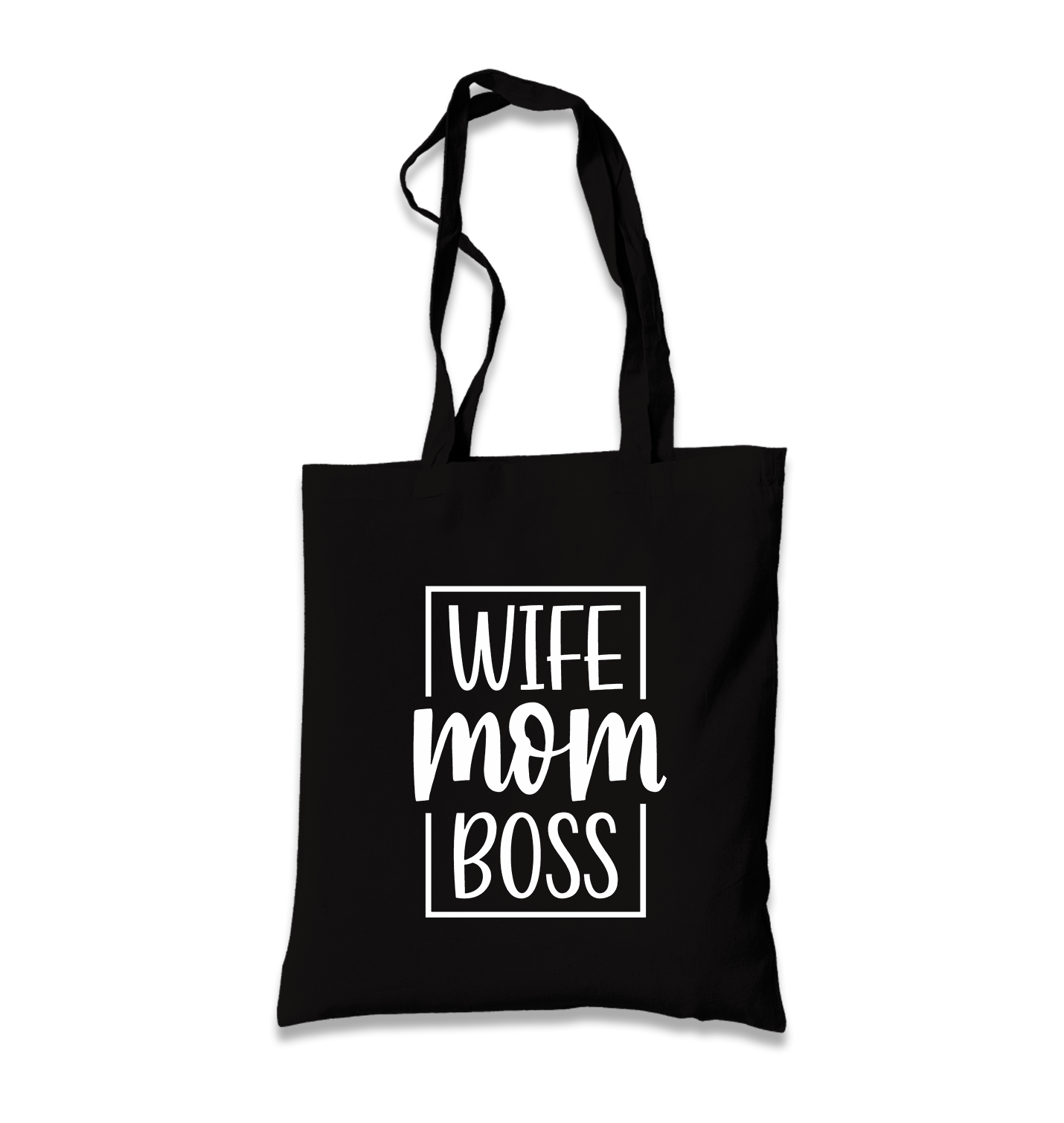 Wife Mom Boss Black Canvas Totebag - Premium  from W.E.N.S. WIND - Just 4990! Shop now at W.E.N.S. WIND