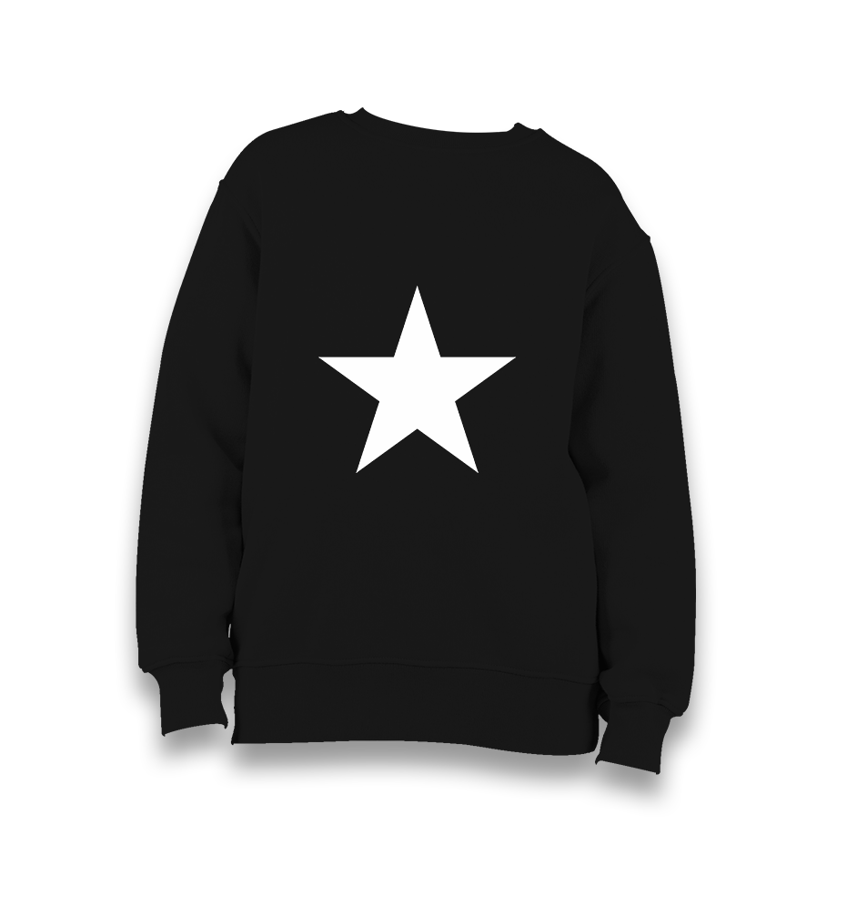 White Star Kid's Black Sweatshirt - Premium  from W.E.N.S. WIND - Just 7990! Shop now at W.E.N.S. WIND