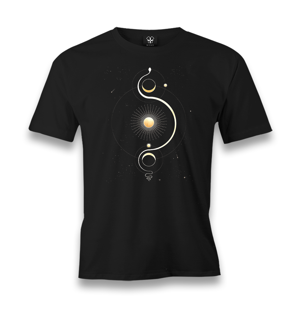 Sun Orbit Men's Black Tshirt - Premium  from W.E.N.S. WIND - Just 6490! Shop now at W.E.N.S. WIND