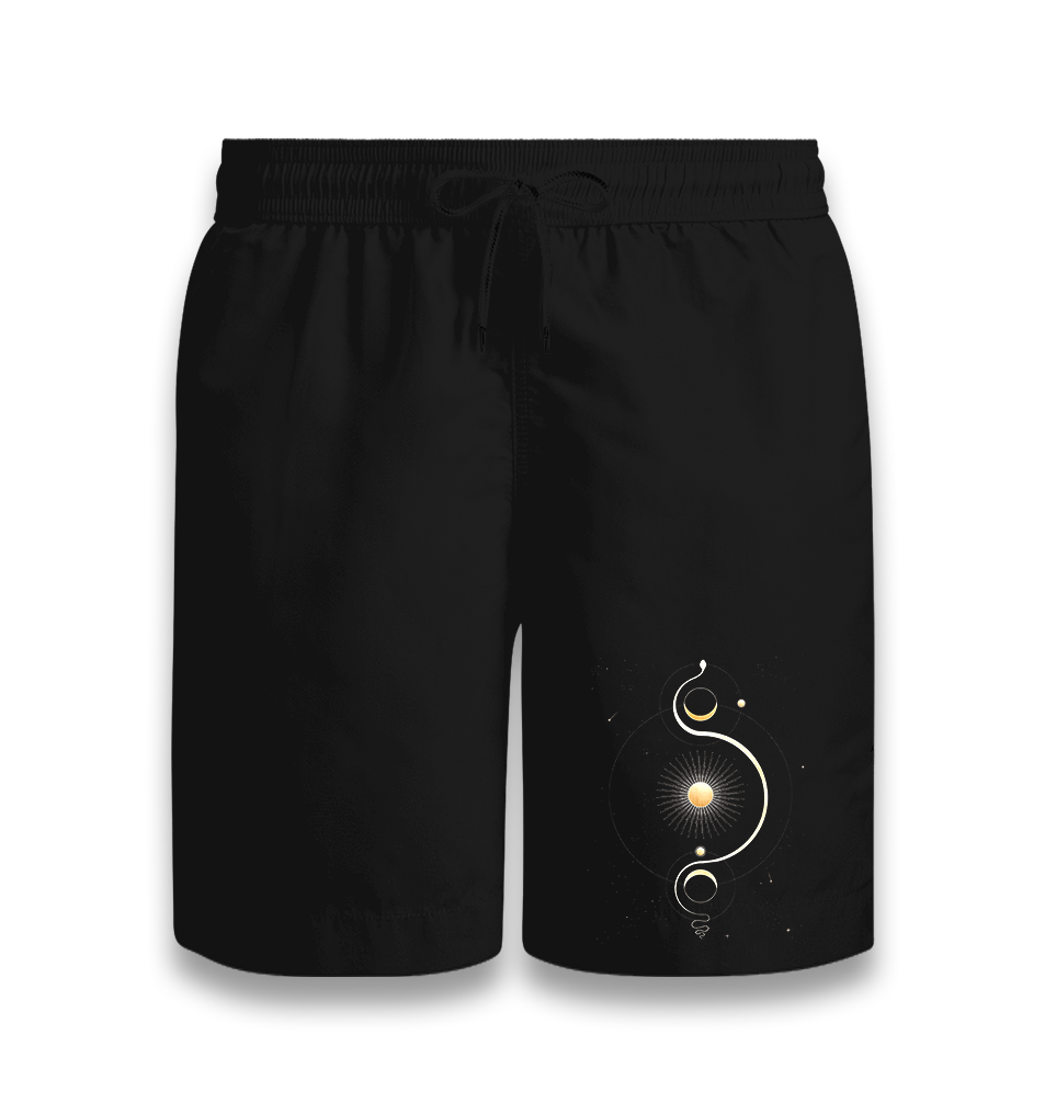 Sun Orbit Black Shorts - Premium  from W.E.N.S. WIND - Just 7990! Shop now at W.E.N.S. WIND