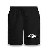 Fish with Letters Black Shorts - Premium  from W.E.N.S. WIND - Just 7990! Shop now at W.E.N.S. WIND