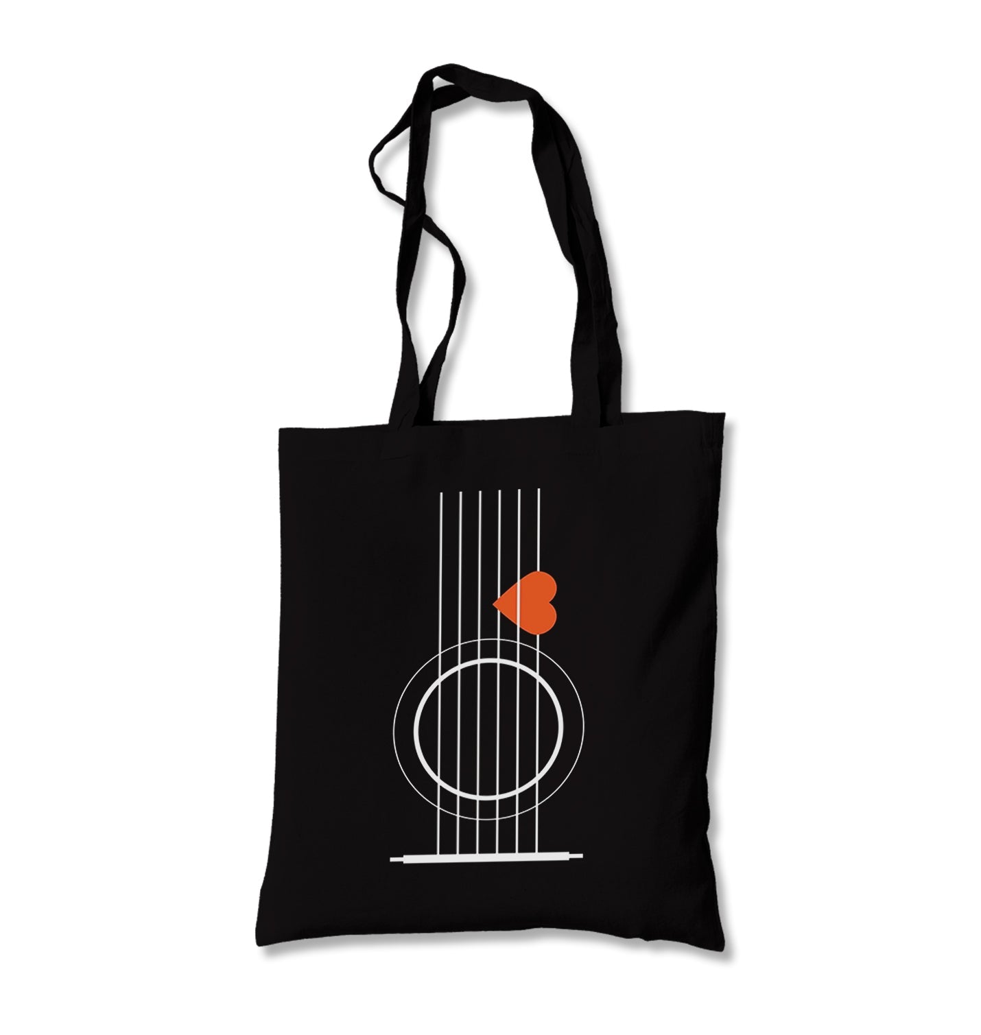 Guitar - Pena Heart Canvas Totebag - Premium  from Wenswind - Just 4990! Shop now at W.E.N.S. WIND