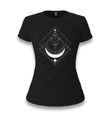 Moon Triangle Women's Black T-shirt - Premium  from W.E.N.S. WIND - Just 6490! Shop now at W.E.N.S. WIND