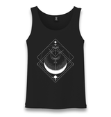 Moon Triangle Unisex Black Tank Top - Premium  from W.E.N.S. WIND - Just 6490! Shop now at W.E.N.S. WIND