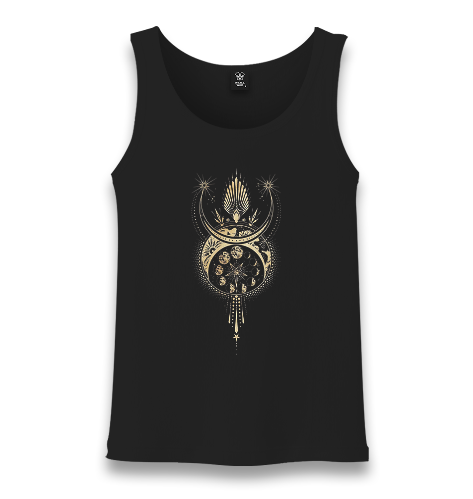 Moon Crown Unisex Black Tank Top - Premium  from W.E.N.S. WIND - Just 6490! Shop now at W.E.N.S. WIND