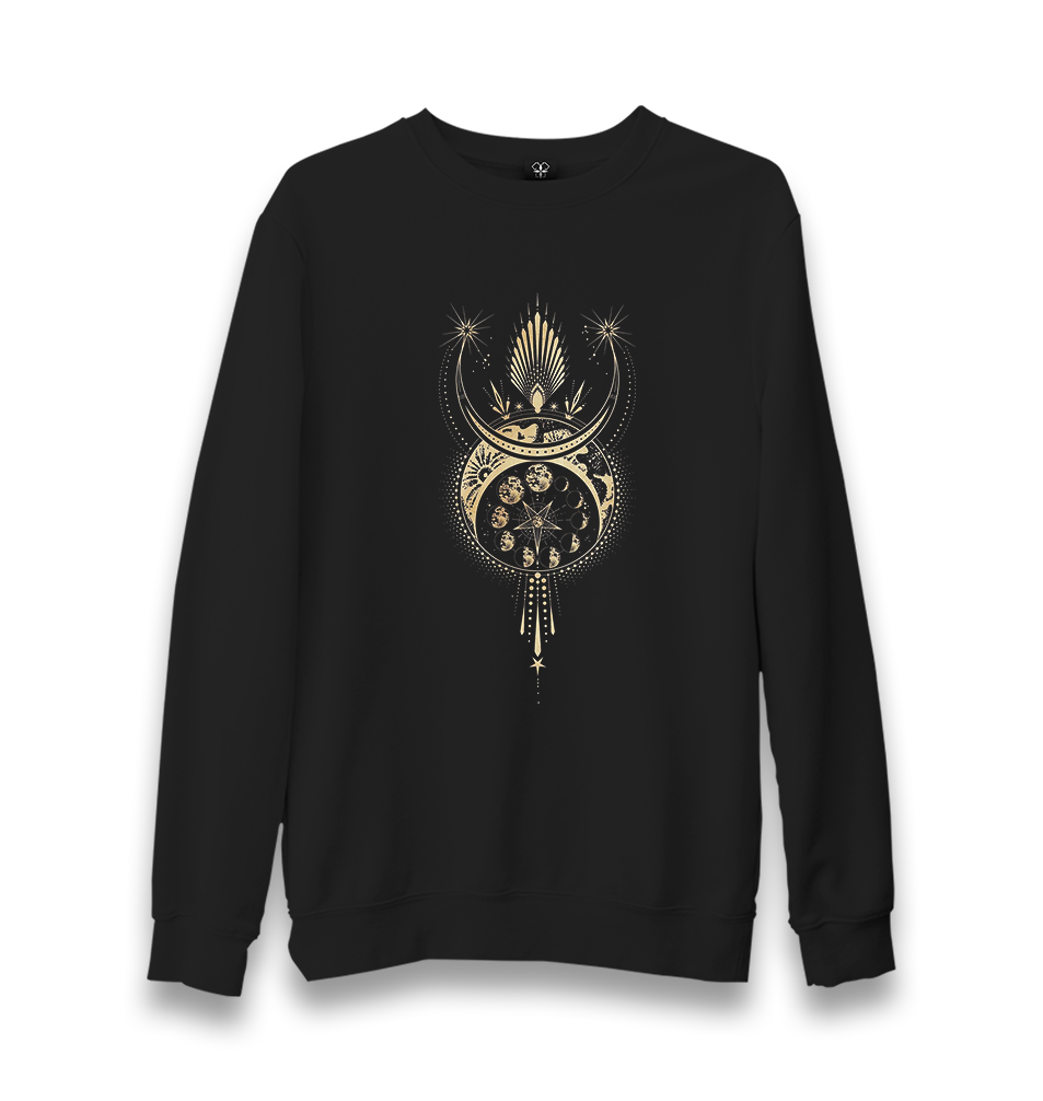 Moon Crown Unisex Black Sweatshirt - Premium  from W.E.N.S. WIND - Just 10990! Shop now at W.E.N.S. WIND